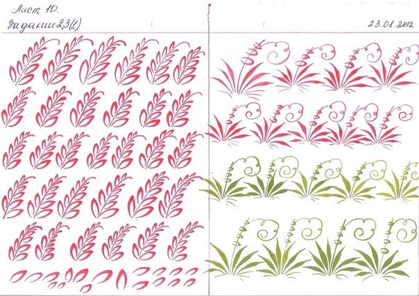 Тренировочные карты для росписи ногтей