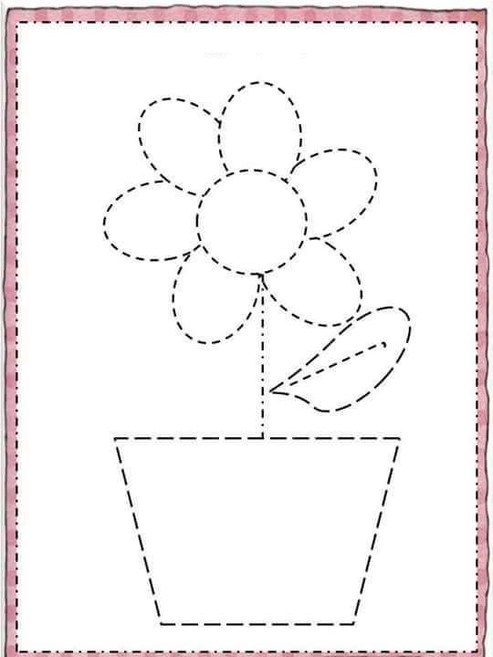 Цветочек пунктиром