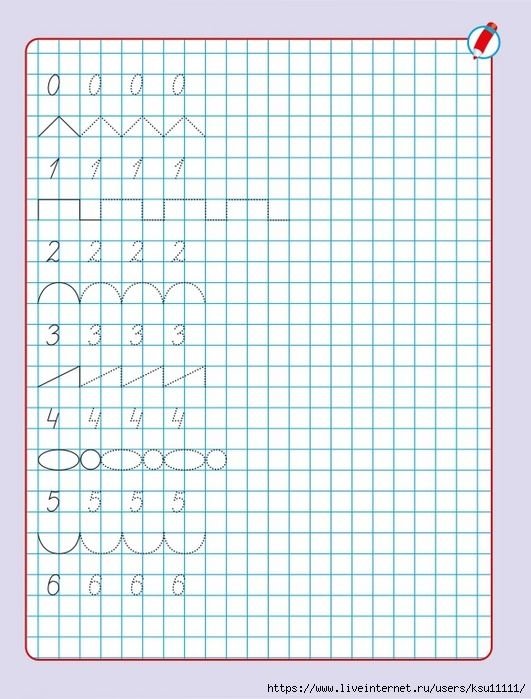 Математические прописи для дошкольников
