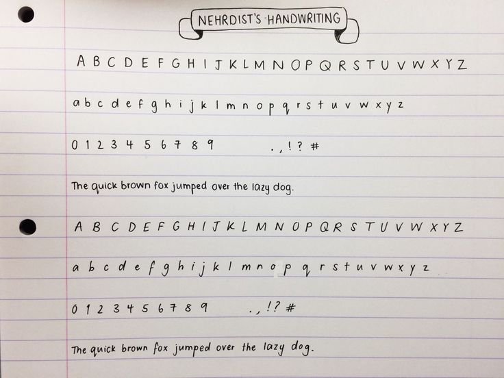 Neat handwriting на русском языке