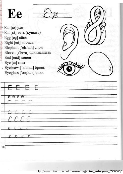 Английские прописи для детей