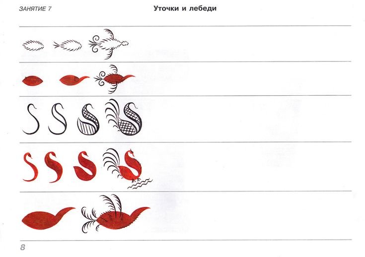 Мезенская роспись элементы росписи