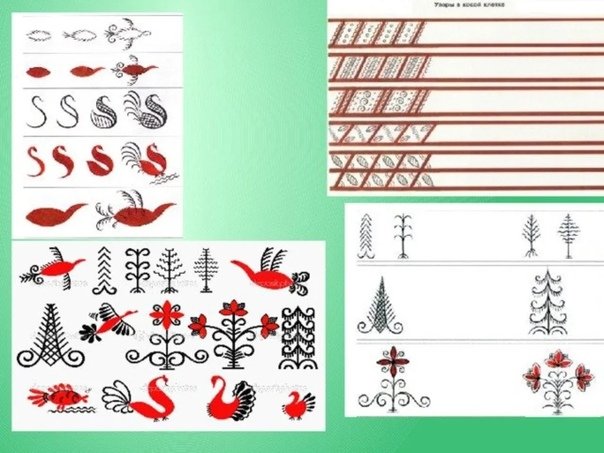 Элементы мезенской росписи 5 класс
