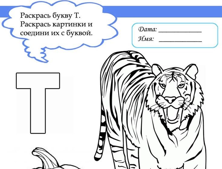 Буква т для дошкольников