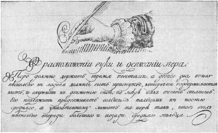 Каллиграфический почерк в 18 веке