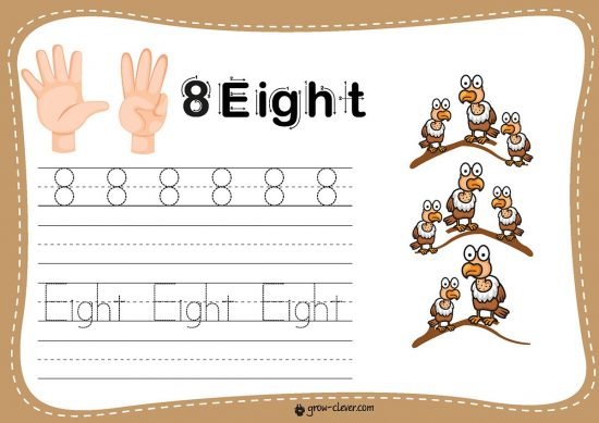 Прописи цифры на английском для детей