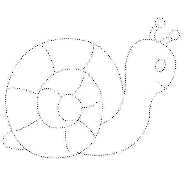 Улитка раскраска для малышей