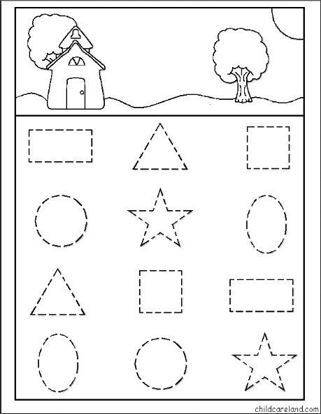 Фигурки обводить детям
