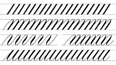 Каллиграфия упражнения копперплейт