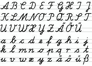 Буквы прописные и строчные немецкого языка