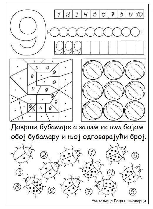 Число и цифра 9 для дошкольников