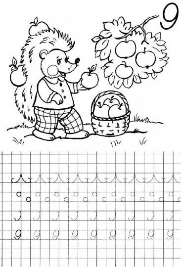 Прописи цифры для дошкольников