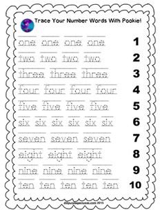 Прописи цифры на английском