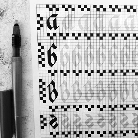 Сетка для прописи каллиграфия