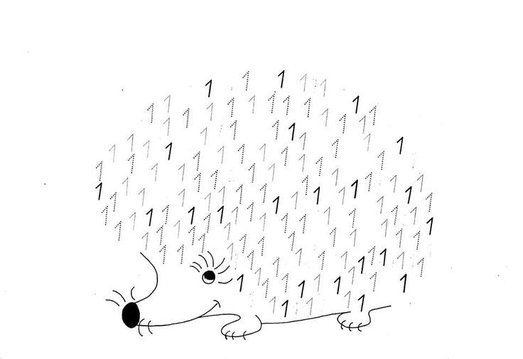 Дорисуй ежику иголки