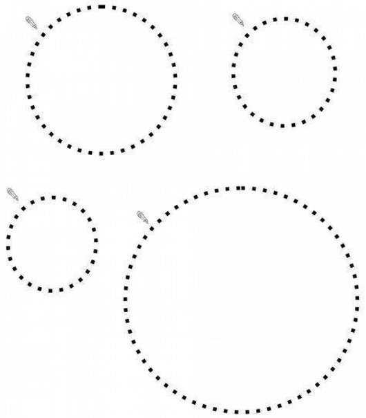 Фигуры пунктиром для детей