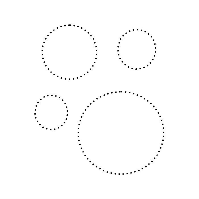 Круги пунктиром для детей