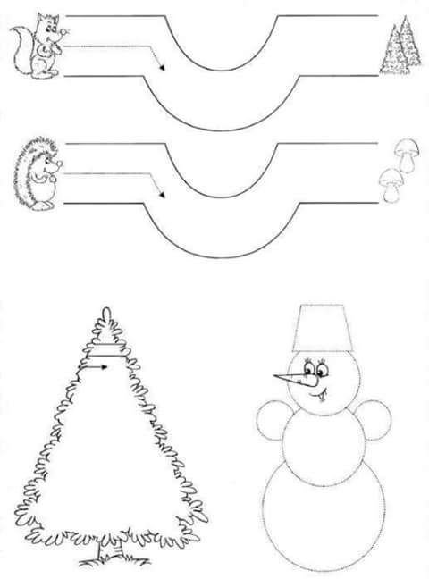 Упражнения на штриховку для дошкольников