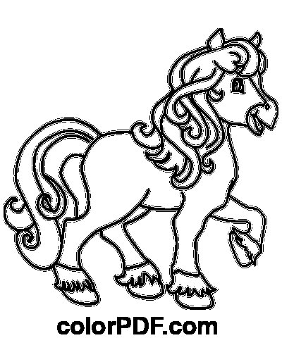 Раскраска лошадка для детей 5-6 лет