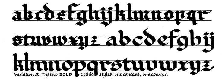 Готический шрифт прописи