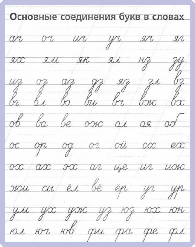 Прописи для 1 класса прописные буквы и соединения