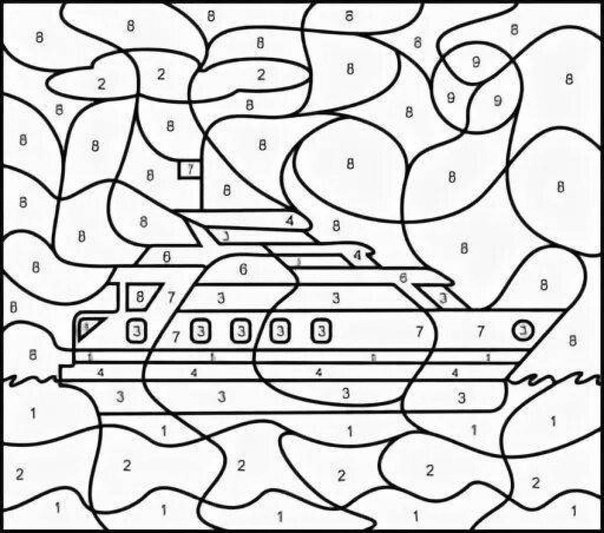 Раскраски по цифрам танки для мальчиков