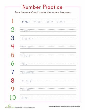 Прописи цифры на английском для детей