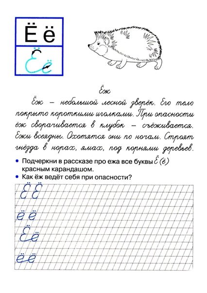 Прописи с рассказами о животных