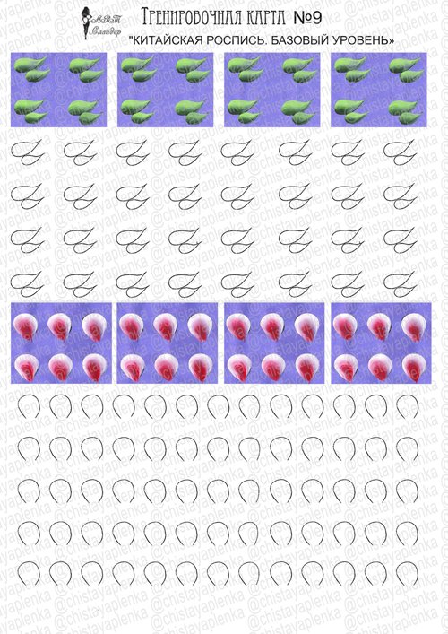 Тренировочные карты для китайской росписи