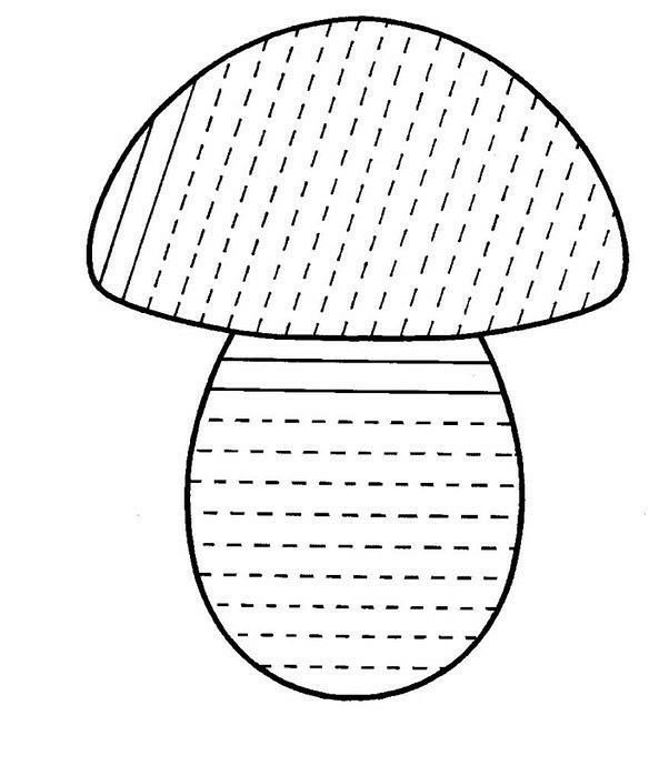 Задание для детей грибы штриховка