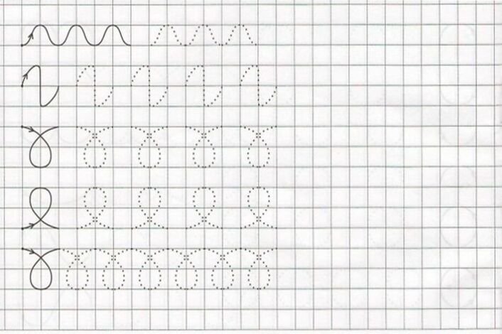 Повторить по клеточкам для дошкольников