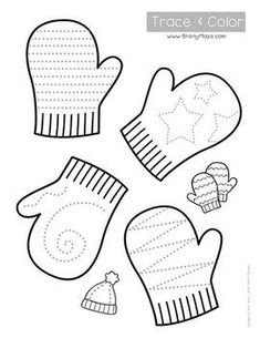 Варежка из прописи