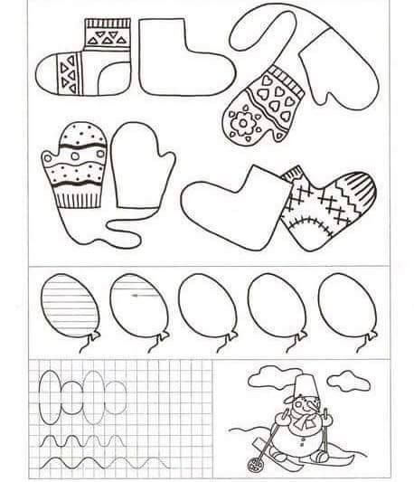 Мелкая моторика задания для дошкольников зима