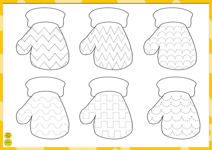 Зима штриховка для дошкольников