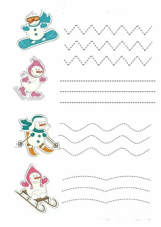 Новогодняя графомоторика для малышей