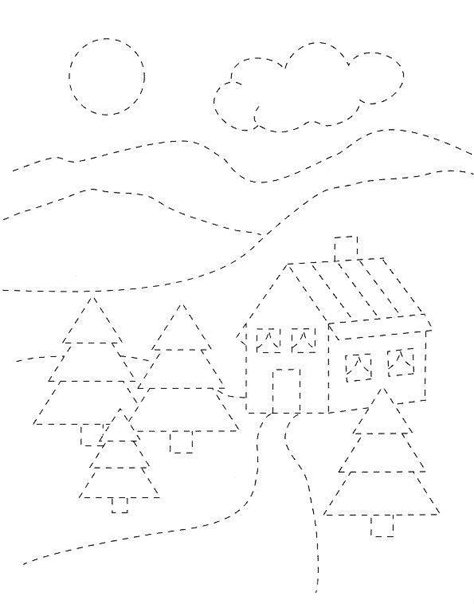 Рисунок пунктиром для детей