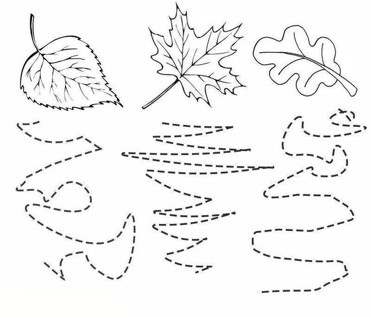 Штриховка осенних листьев
