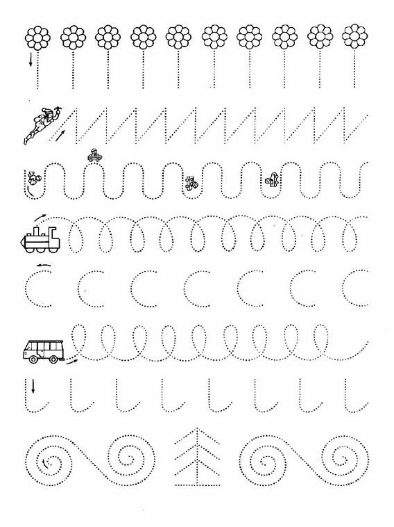 Каллиграфия упражнения прописи палочки крючочки