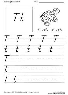 Английские прописи t