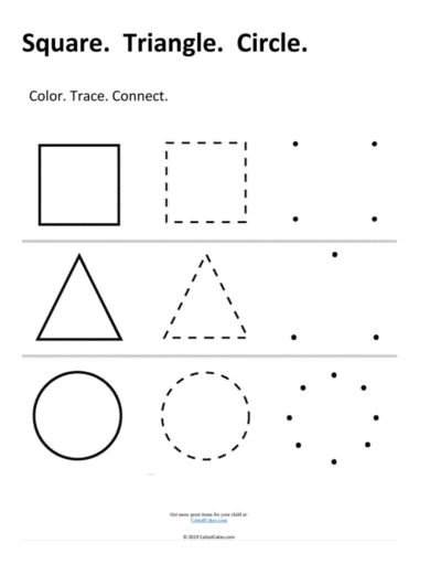 Раскраска фигуры для малышей