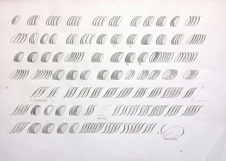 Каллиграфия для начинающих упражнения