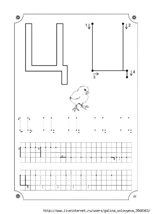Прописи буквы печатные буква ц