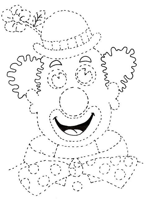 Клоун раскраска