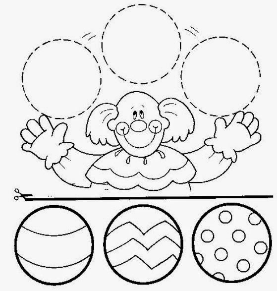 Клоун раскраска для детей