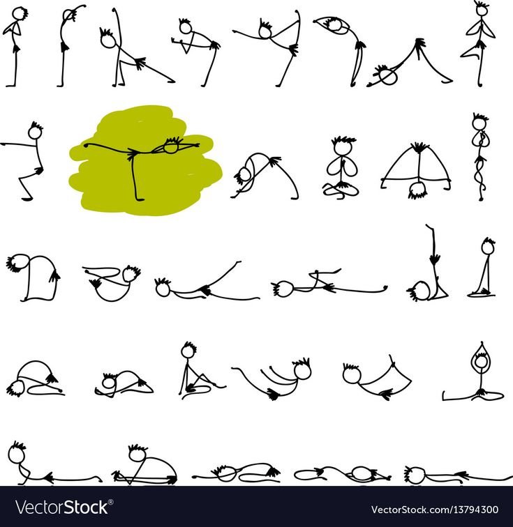 Асаны рисунки