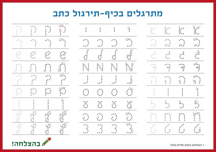 Иврит прописные буквы алфавита