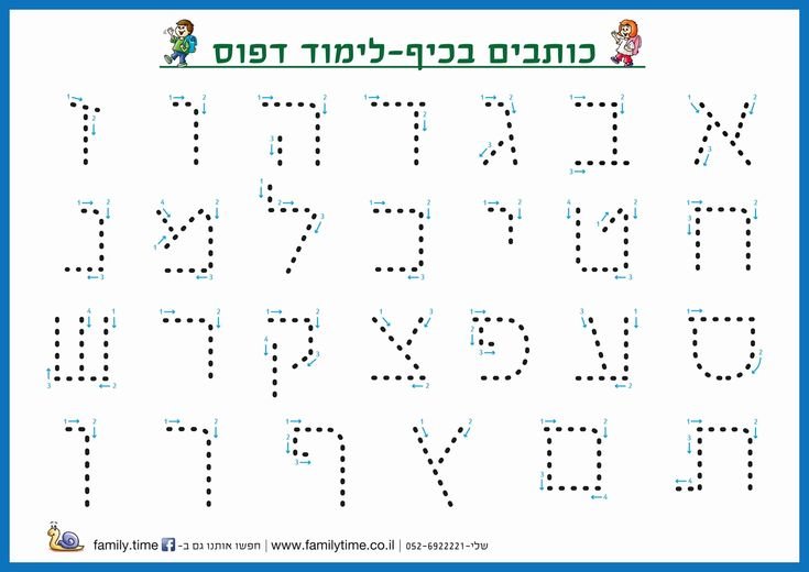 Письменные буквы иврита написание
