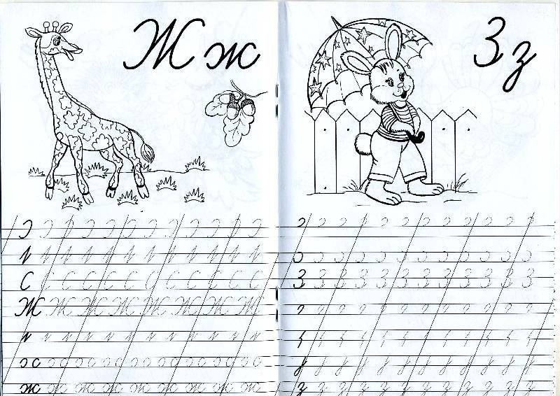 Прописи для дошкольников ж