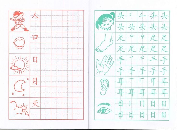 Прописи китайских иероглифов для начинающих