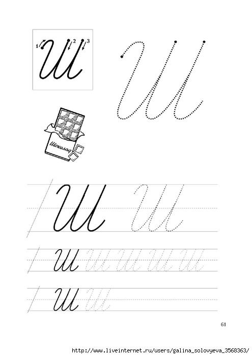 Прописная буква ш пропись